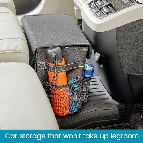 Carganizer Small Car Storage Bin with Lid for Trunk, Front Seat or Backseat - view 4