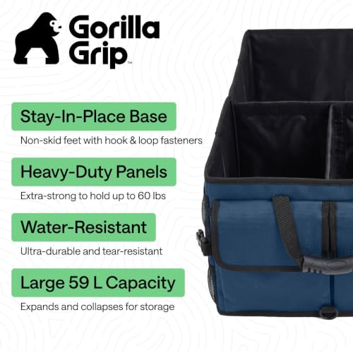 Trunk Organizer for SUV and Cars, Large Capacity, Blue - view 2