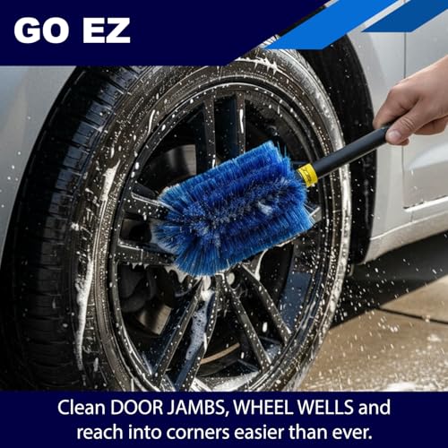 Go Brush for Cars | Flexible Wheel, Tire, and Engine Detailing Brush | Chemical-Resistant Bristles | Fits Brush System, Wheel Wells, and Aros - view 4