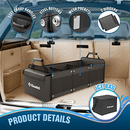 Extra Large 4-in-1 Trunk Organizer with Cooler for Car (Black) - view 2