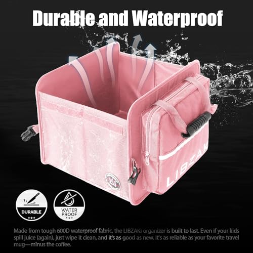 LIBZAKI Car Trunk Storage Organizer, Collapsible Trunk Storage Box for Car Truck SUV-Pink - view 2
