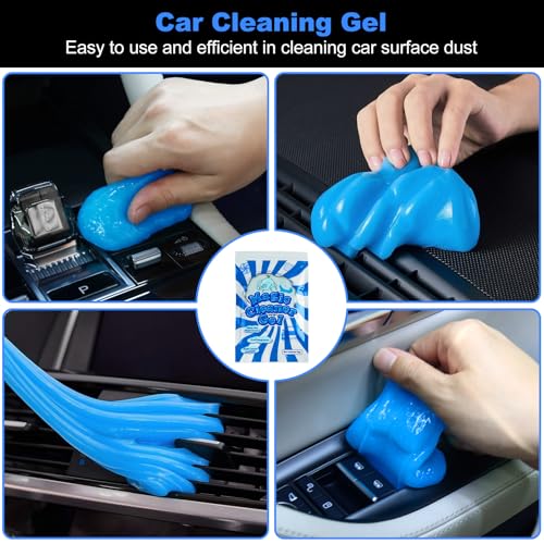 10PCS Car Detailing Cleaning Kit Interior Cleaner, Car Detailing Brushes, Car Duster, Car Cleaning Gel, Microfiber Cleaning Cloth, Car Accessories Essentials Supplies Tools for Auto,Truck, Interior - view 5