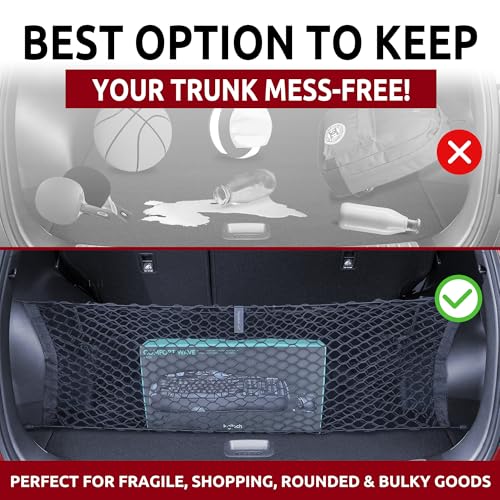 Envelope Style Automotive Elastic Trunk Mesh Cargo Net for Kia Sportage LX EX SX X-Line 2023-2026 - Premium Trunk Organizer and Storage - Luggage Net - Best Car Organizer for Kia Sportage - view 4