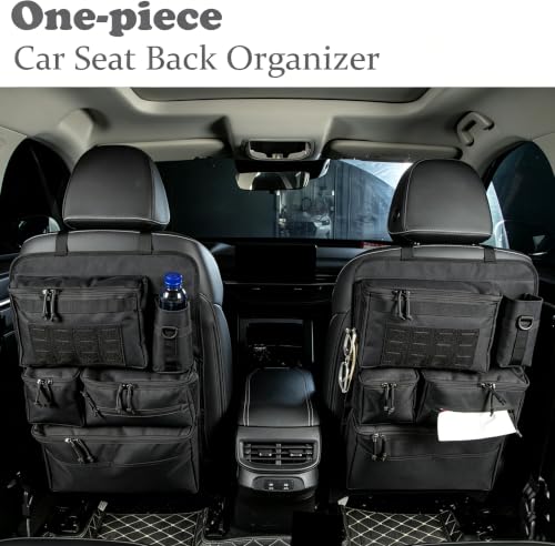 One-Piece Universal Car Seat Back Organizer with Tissue & Water Bottle Bag - view 4