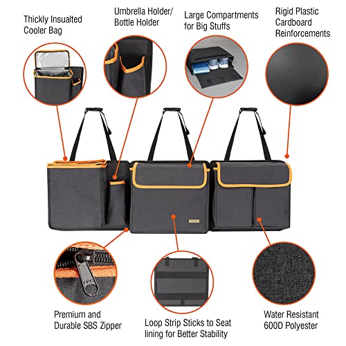 Trunk Organizer, Backseat Hanging with Cooler for Medium & Large SUV, RV - view 3