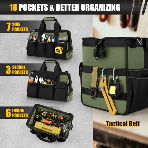 Heavy Duty Tool Bag 15Inch, 16-Pocket Portable Empty Tool Box Organizer - view 2