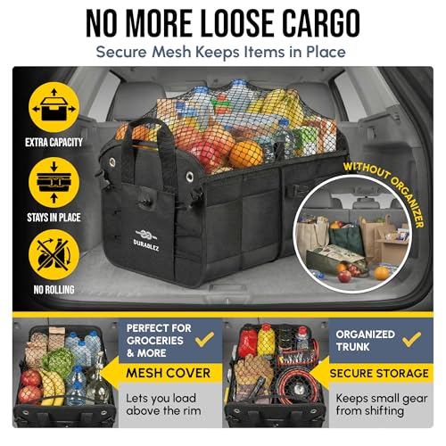 Car Trunk Organizer for SUV, Truck, Sedan, Minivan, and Van, Black - view 4