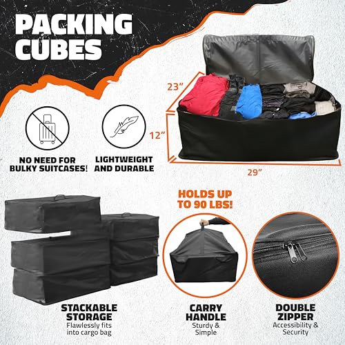 30 CuFt Trailer Hitch Cargo Carrier Bag & Packing Cubes 29"x23"x12" - view 5