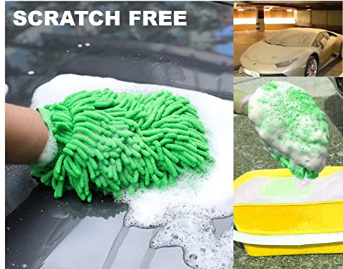 Green Chenille Microfiber Dusting Mitt, 10.5x8 Inch - view 6