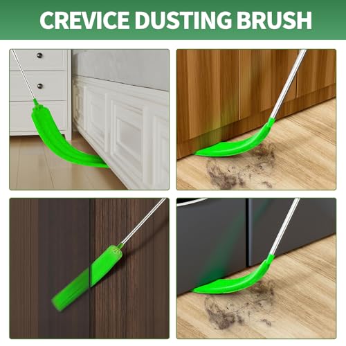 Dusters for Cleaning extendable Long Handle，Webster Cobweb Duster with Extension Pole，Spider Web Remover Brush with Pole，Outdoor Web Cleaner Outside for use on Ceilings, cabinets, Walls, Light - view 7