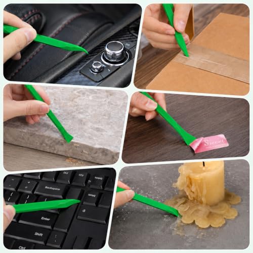 Crevice Cleaning Tool, 9 PCS Carbon Fiber Plastic Scraper Tool Set for Car Detailing - view 6