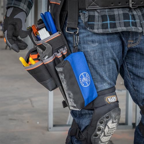 55559 Stand-Up Zipper Bag Tool Pouch with Carabiners, 7-Inch Blue and 14-Inch Gray Utility Bags with Reinforced Bottom, 2-Pack - view 6