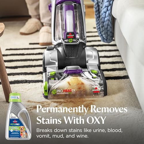 PET PRO OXY Urine Eliminator with Febreze Carpet Deep Clean Solution, with StainProtect Technology, for use in leading upright carpet cleaners, 48oz, Our best formula for pet messes & odors - view 3
