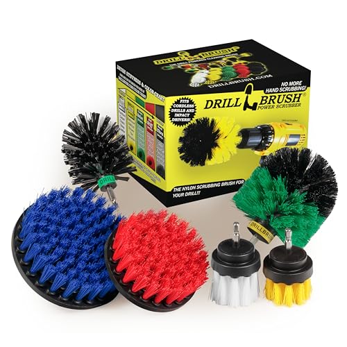 Variety Multi-Pack Drill Brush Attachments for Cleaning Car, Truck