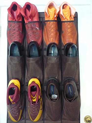 Roomganize Large Over the Door Shoe Organizer for Mens Sneakers (Bison brown) - view 5
