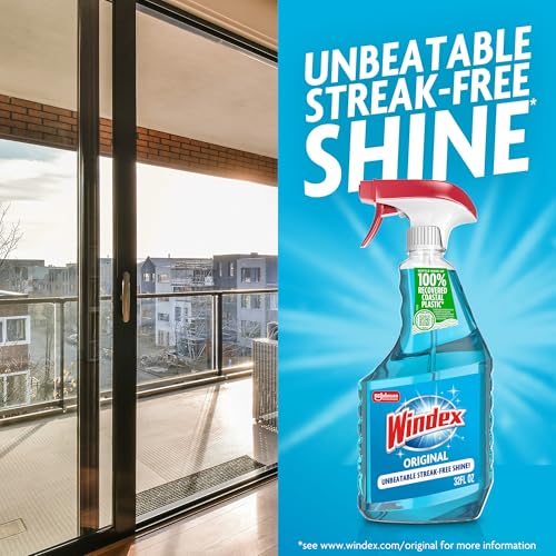 Glass and Window Cleaner Spray Bottle, Bottle Made from 100% Recycled Plastic, Surface Cleaning Spray, Original Blue Scent, 23 Fl Oz,6 Count (Pack of 2) - view 6