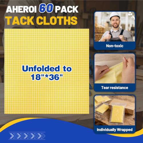 Tack Cloth for Removing Dust from Woodworking 60Pack - view 2