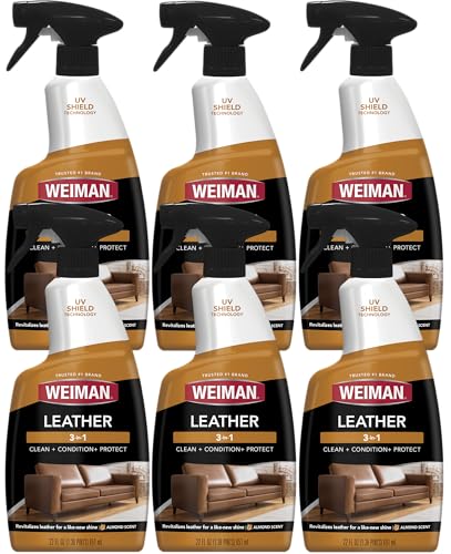Leather Cleaner, Conditioner & Protector, 6 Pack, Car Interior