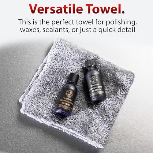 Adam's Borderless Grey Microfiber Towel (6pk) - Premium Ultra Soft Car Detailng Towel Cloths, 480gsm - Safe for Car Wash, Home Cleaning & Pet Drying Cloths (16 Inch x 16 Inch) - view 4