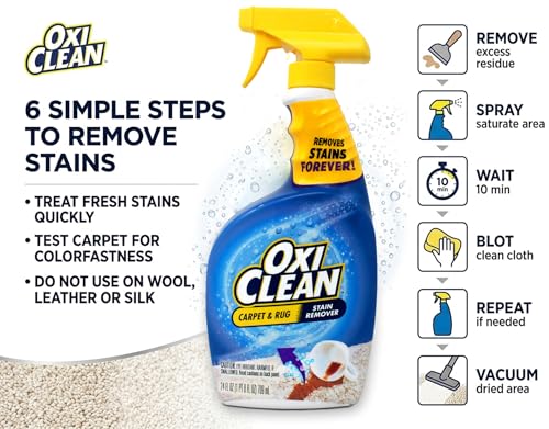 OxiClean Carpet & Rug Stain Remover Liquid Spray, 24 Fluid Ounce - view 6