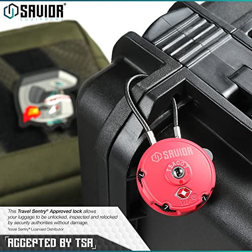 Quality TSA-Approved 3-Digit Combination Cable Travel Luggage Locks for Rifle Bag Firearm Gun Case Accessories Ammo Boxes Outdoor Storage, Obsidian Black, 4-Pack - view 4