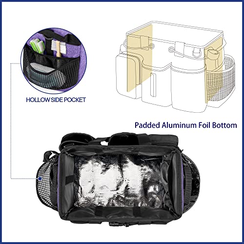 Large Professional Cleaning Caddy with Detachable Divider, Purple - view 5