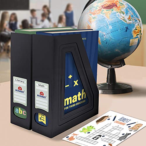 Magazine File Holder, Vertical Desk Organizer, Black, 2 Pack - view 7