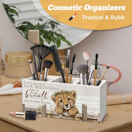Motivational Leopard Pen Holder Organizer for Desk Accessories - view 3