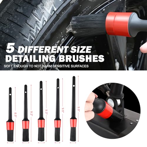 25pcs Car Detailing Brush Set, Car Detailing Kit, Interior Kit with Drill Brush Set, Windshield Cleaning Tool, Professional Car Care kit for Interior & Exterior, Wheel, TOOLS-00278-A - view 4