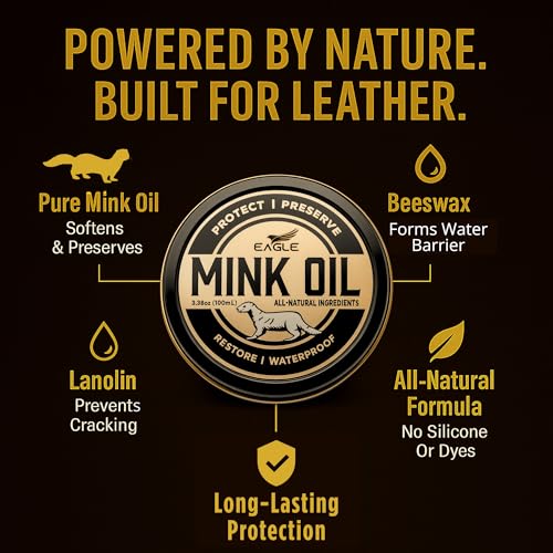 4-in-1 Mink Oil Leather Conditioner Kit – 3.52oz Waterproof Paste with Horsehair Brush, Sponge & Microfiber Cloth – Leather Cleaner & Protector for Boots, Shoes, Jackets, Saddles & Bags - view 6