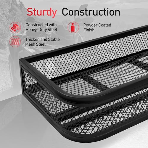 ATV Front Cargo Basket, Heavy Duty ATV Rack for Outdoor Storage - view 5