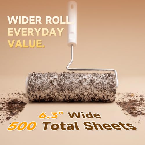 500 Sheets Large Lint Roller for Pet Hair, 6.3-Inch Wide - view 3