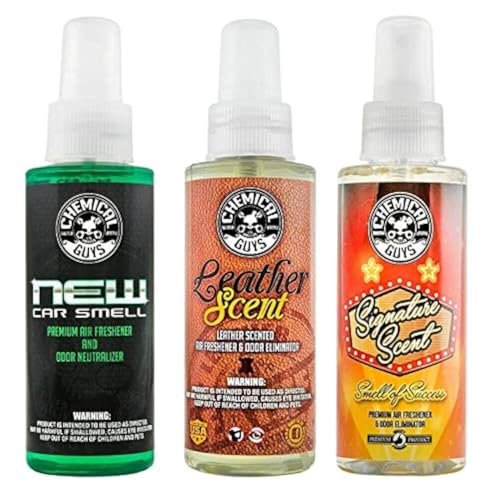 New Car, Leather & Signature Scent Sample Kit, 3 x 4 oz Each