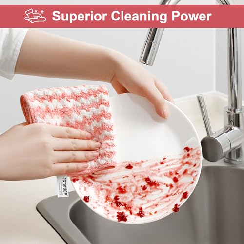Microfiber Cleaning Cloth, 18 Piece Set, Small, Multi Color - view 4