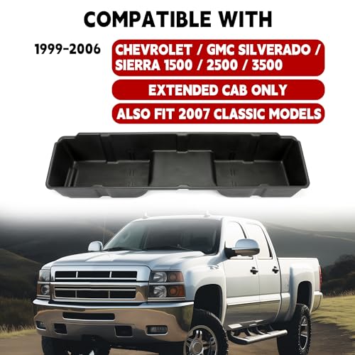 Under Seat Storage Compatible with 1999-2006 Silverado Extended Cab - view 2