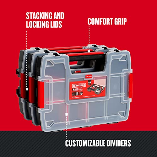 Storage Organizer, Small Parts Organizer, 3-Packs with 10-Compartments, Lid Includes Secure Latch (CMST60964M) - view 6