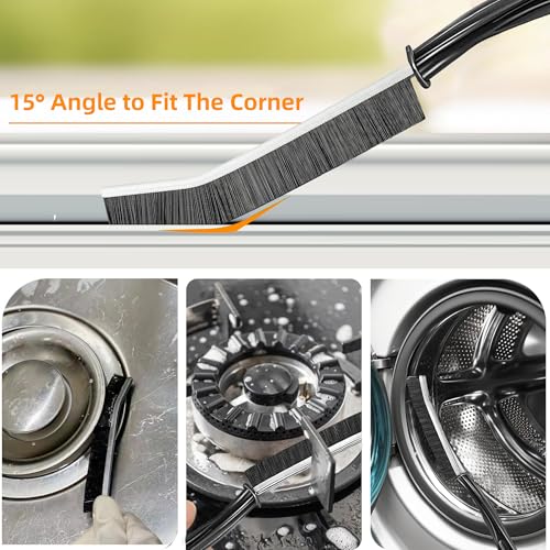 3Pcs Hard-bristled Crevice Cleaning Brush, Multifunctional Thin Gap Scrub Brush, Bathroom Cleaner Tools for Household Use, Kitchen, Window, Toilet, Grout, Faucets, Car - view 2