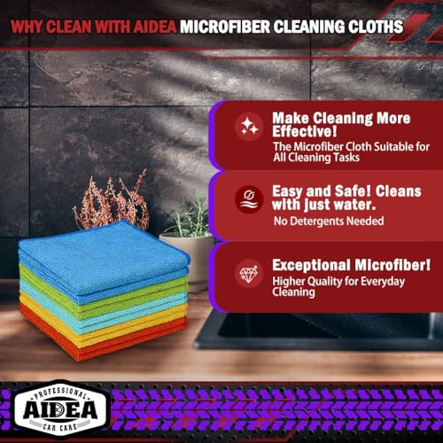 Microfiber Cleaning Cloth 20PK, Microfiber Towels for Cars 12"×12" - view 2