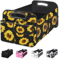 Car Trunk Organizer, Car Storage Organizer with Large Capacity Waterproof Collapsible Trunk Organizer for Car Suv/Jeep/Sedan (Sunflower, Standard)