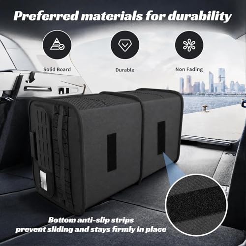 Car Trunk Organizer for SUV- 70L Tactical MOLLE Car Storage, Black - view 3
