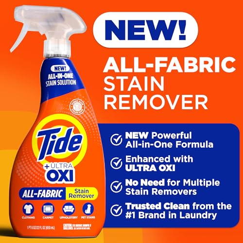 Laundry Stain Remover Spray with Oxi | Stain Remover for Clothes, Carpet, Upholstery, Pet Bedding | Stain Treater Spray for Tough Stains from Wine, Coffee, Grease | 22 Fl Oz (Pack of 2) & 3 Fl Oz - view 2