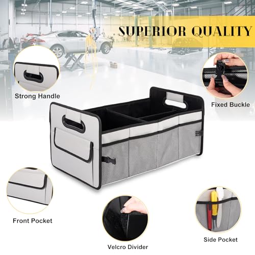 Car Trunk Organizer, Collapsible Car Organizers and Storage Grey - view 2