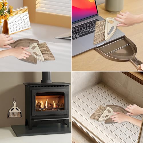 Small Mini Hand Broom Dustpan : Small Broom and Dustpan Set, Mini Broom and Dustpan Set, Hand Broom and Dustpan Set,Mini Dustpan and Brush Set for Cat Litter, Kitchen, Tables, Countertops, Cars, etc. - view 3