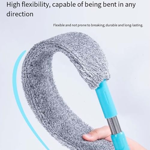2026 Upgraded Retractable Gap Dust Cleaning Artifact with 3 Microfiber Dusting Cloths,Extendable Duster Cleaning Tool,Reusable Washable Dusting Wand for Home,Ceiling,Blinds,Furniture (60in) - view 6
