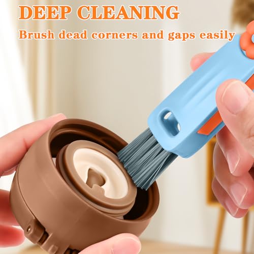 3 in 1 Cup Lid Gap Cleaning Brush Set, Multifunctional Bottle Cleaning Brush, Cup Lid Gap Cleaner, Home Kitchen Crevice Brush Tools (3 Pack) - view 6