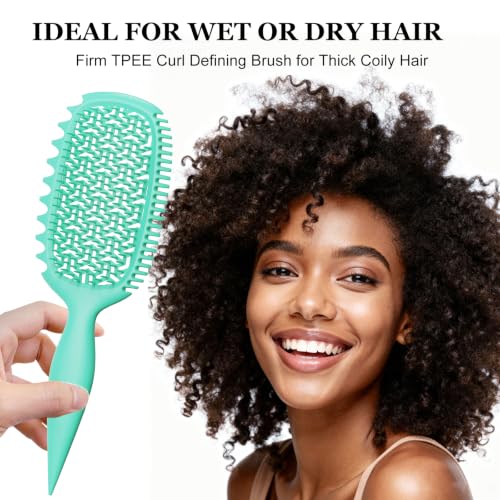 Curl Defining Brush with Wide & Narrow Teeth, Defines & Detangles Men/Women - view 3