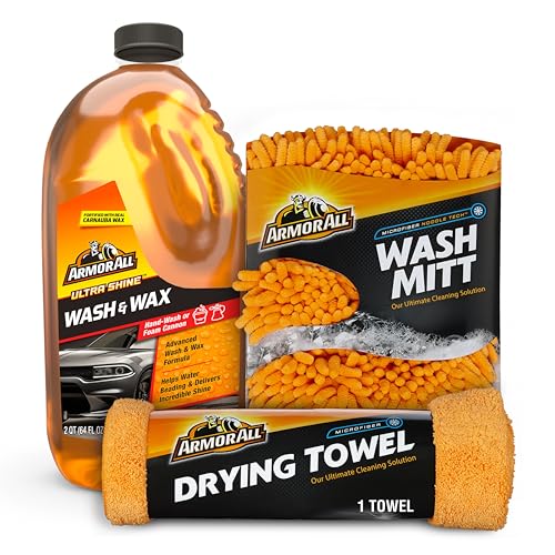 Cleaning Kit, Car Wash Soap, Wash Mitt & Microfiber Towel