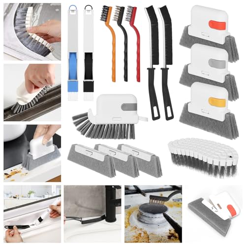 15 Pcs Window Groove Cleaning Brush Tool, Door Window Track Cleaner Groove Gap Cleaning Tools Crevice Cleaning Brush Gap Scrub Brush for Shutter Sliding Door Keyboard Tile Lines Sill Car Vents - view 3