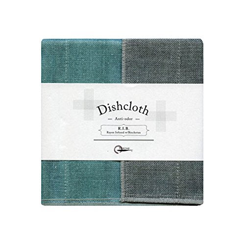Binchotan Charcoal Dishcloths, Naturally Anti-Odor, Set of 3, Turquoise Coral & Citrus - view 4
