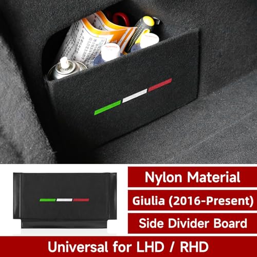 Car Rear Trunk Organizer Side Divider Emblem Badge Sticker fits for Alfa Romeo Giulia 2016 2017 2018 2019 2020 2021 2022 2023 2024 2025 2026 Accessories - view 2